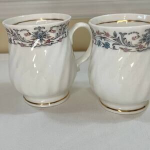 Vintage Cottagecore Hitkari Bone China Tea Cups